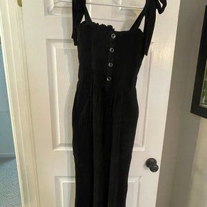 MINKPINK Black S Kayla Shirred Jumpsuit